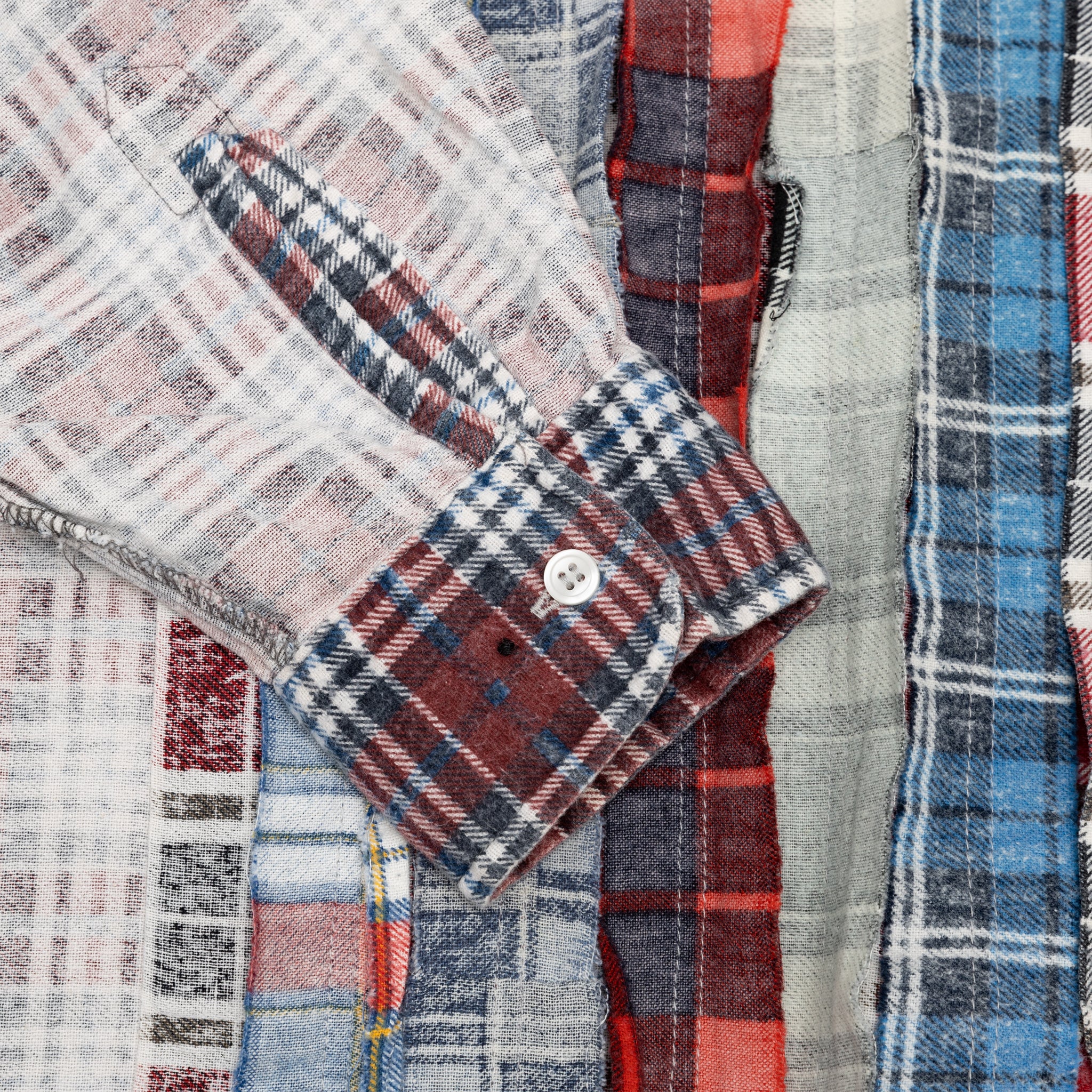 REBUILD BY NEEDLES I.O 7 CUTS WIDE FLANNEL SHIRT - Image 3