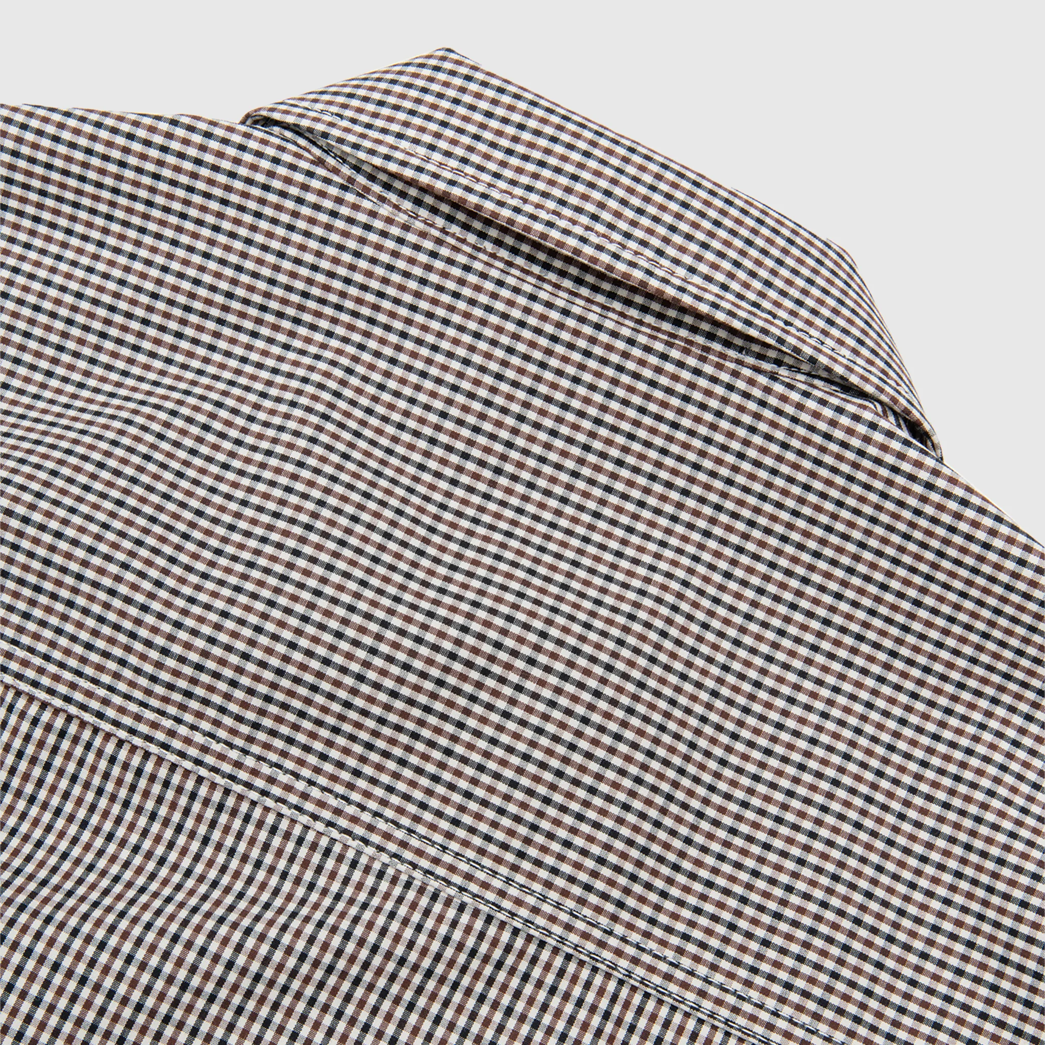 CHECKERED COTTON ZIP-UP SHIRT - Image 4