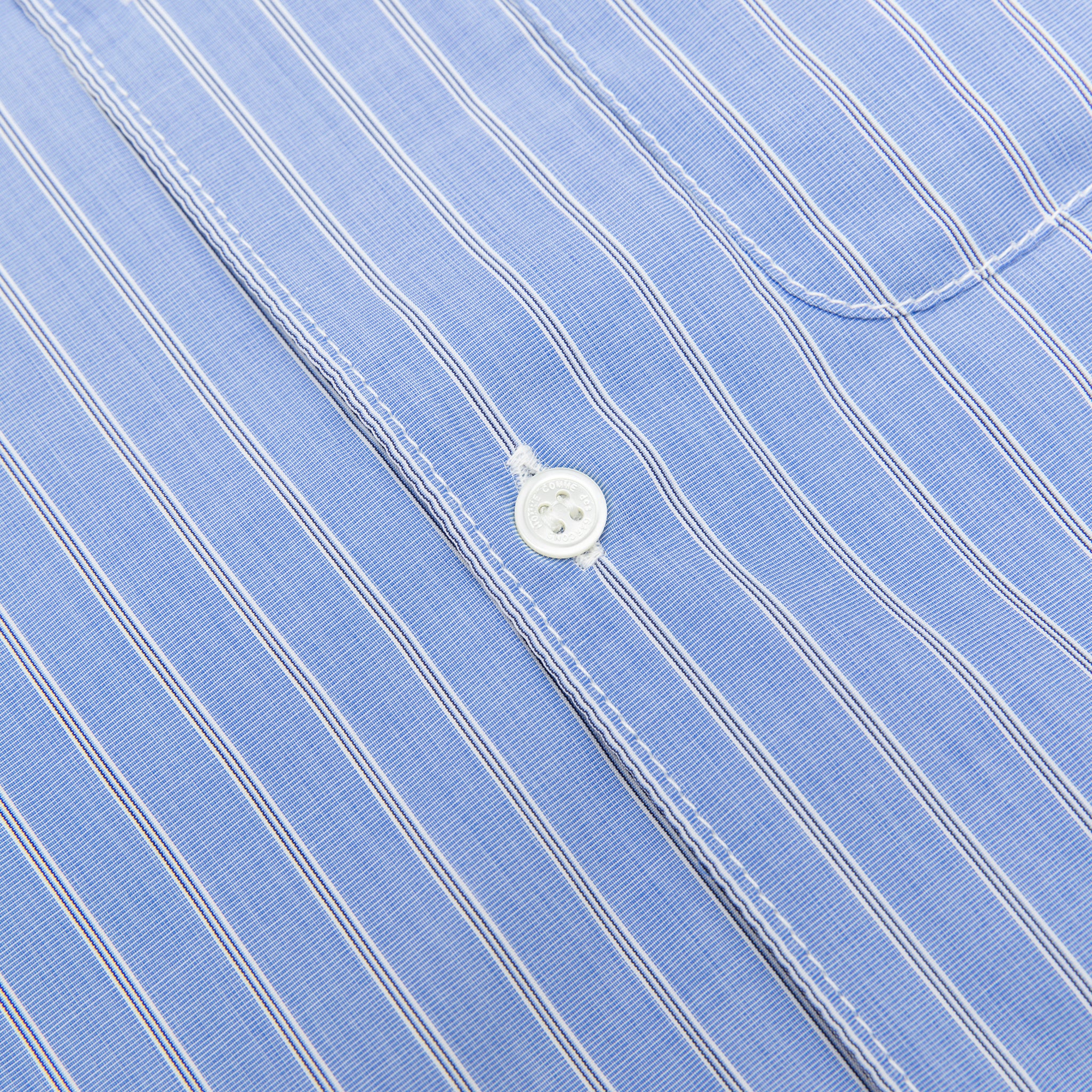 MEN'S COTTON OXFORD/LINEN STRIPED S/S SHIRT - Image 4