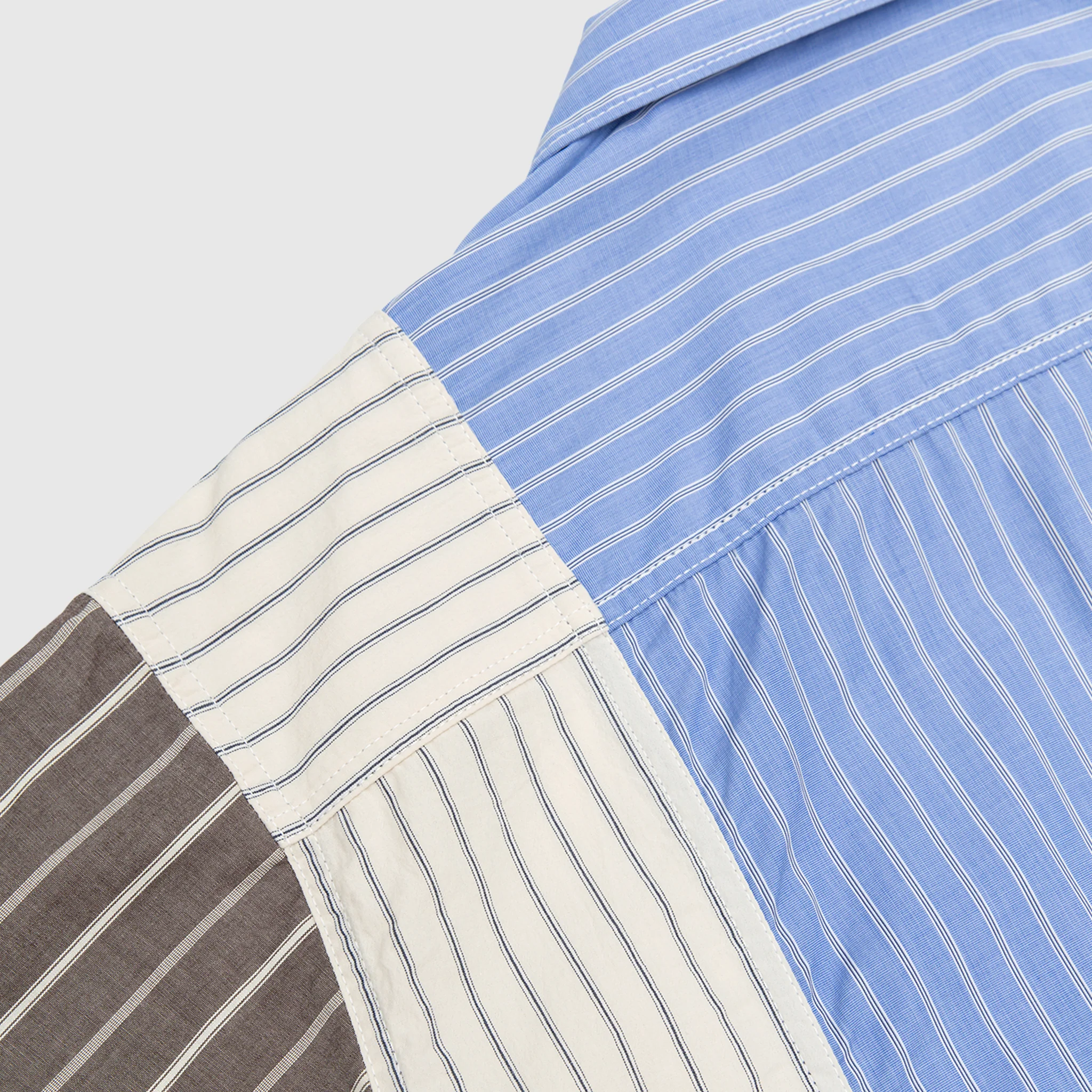 MEN'S COTTON OXFORD/LINEN STRIPED S/S SHIRT - Image 6