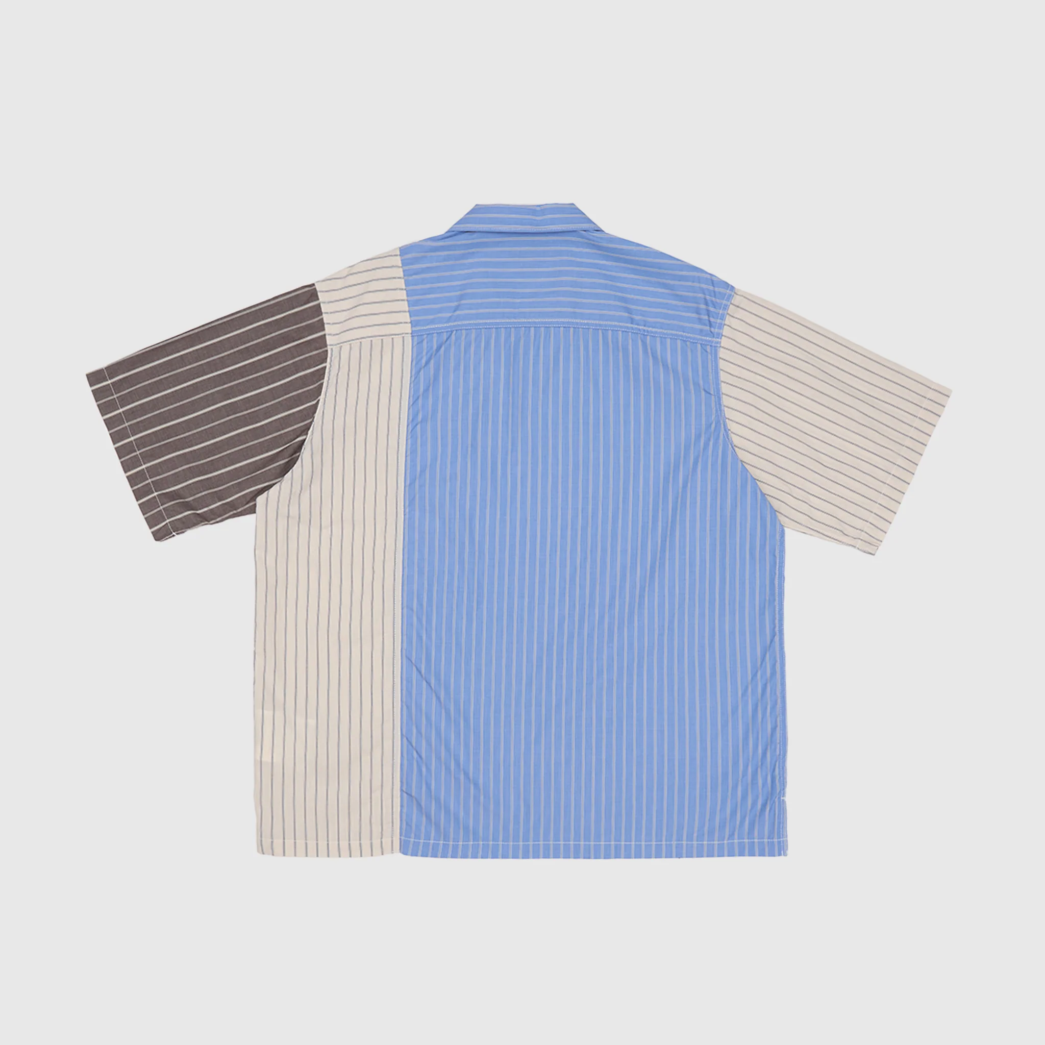 MEN'S COTTON OXFORD/LINEN STRIPED S/S SHIRT - Image 8