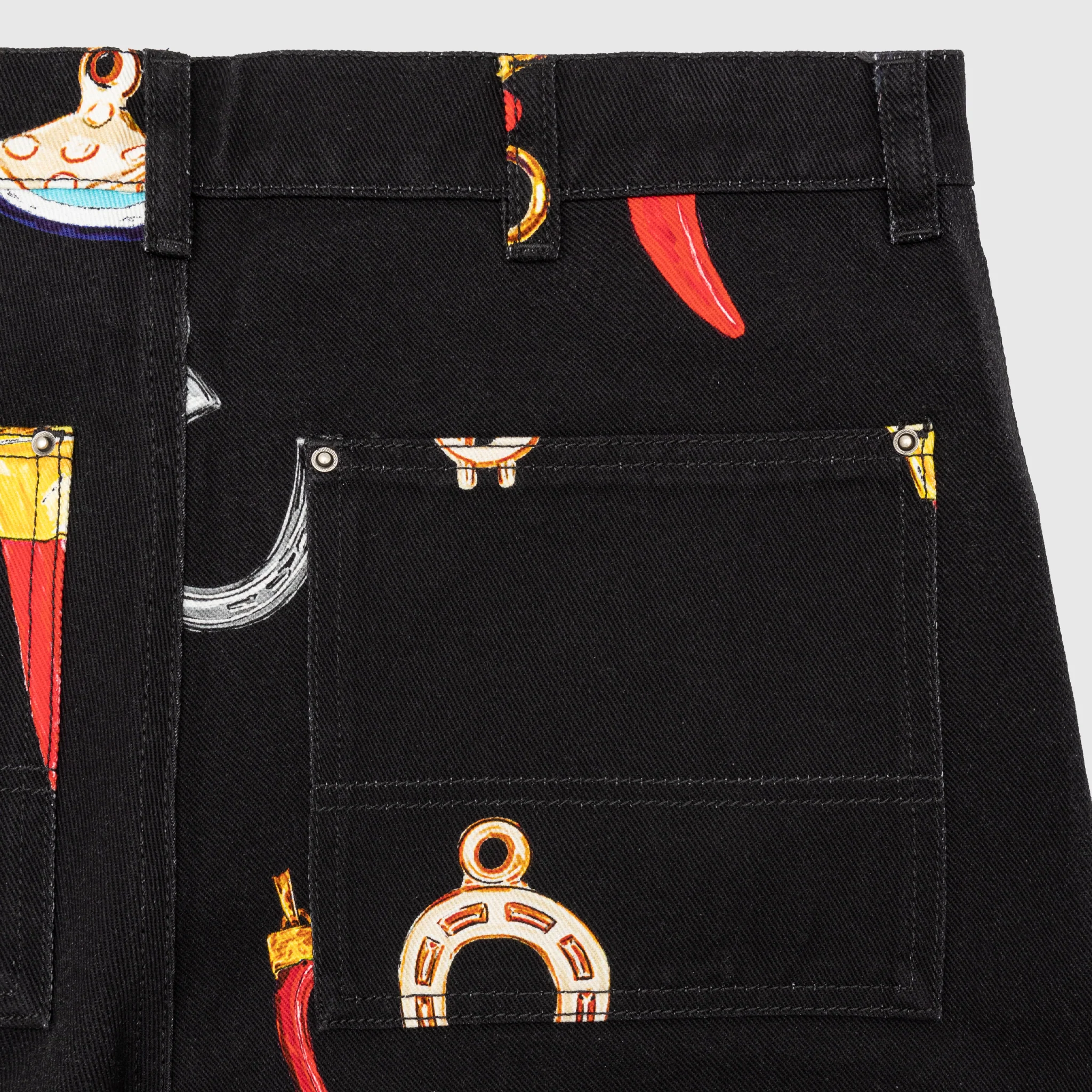 CHARM PRINT DENIM PANTS - Image 4